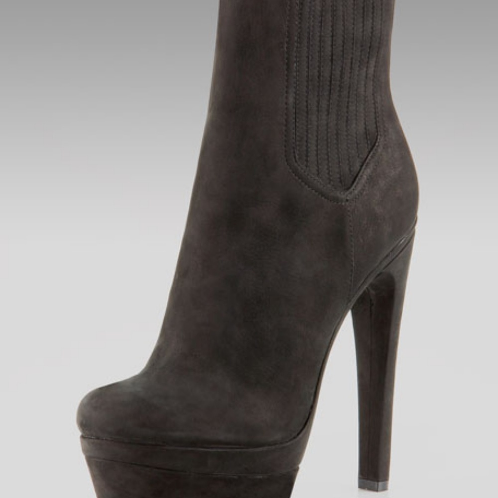 RACHEL ZOE AUDREY PLATFORM BOOTIE SUEDE BLACK Sz.7